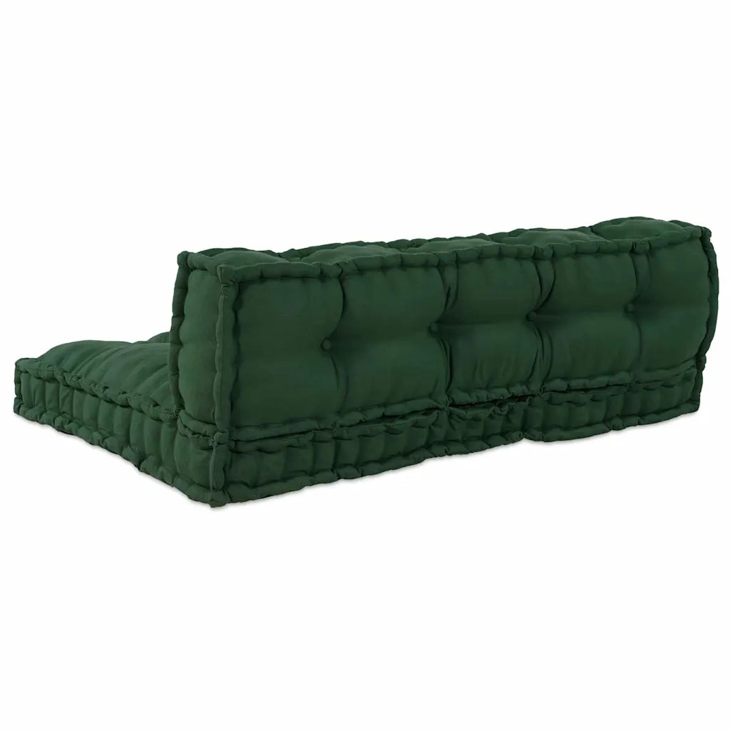 Cuscino per Divano Pallet 2 pz Tessuto Verde 120 x 80 x 38 cm 4019090