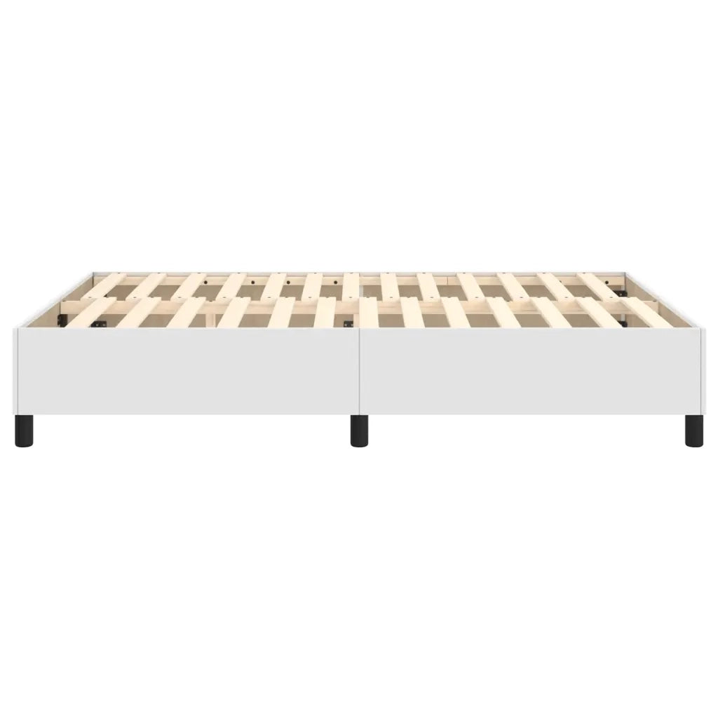 Struttura Letto a Rete a Molle Bianco 140x200 cm in Similpelle