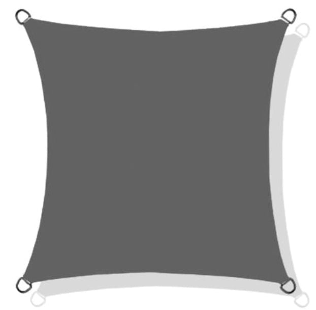 AIO FACTORY 5x5 m Vela Ombreggiante Impermeabile Grigio Scuro - Protezione Solare da Giardino