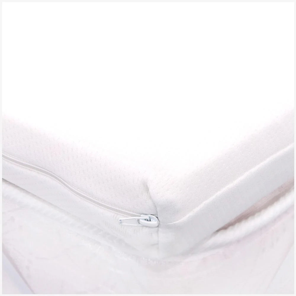 Topper 80x190 Memory Foam per materasso - alto 5 cm, sfoderabile, tessuto AloeVera | Correttore H5