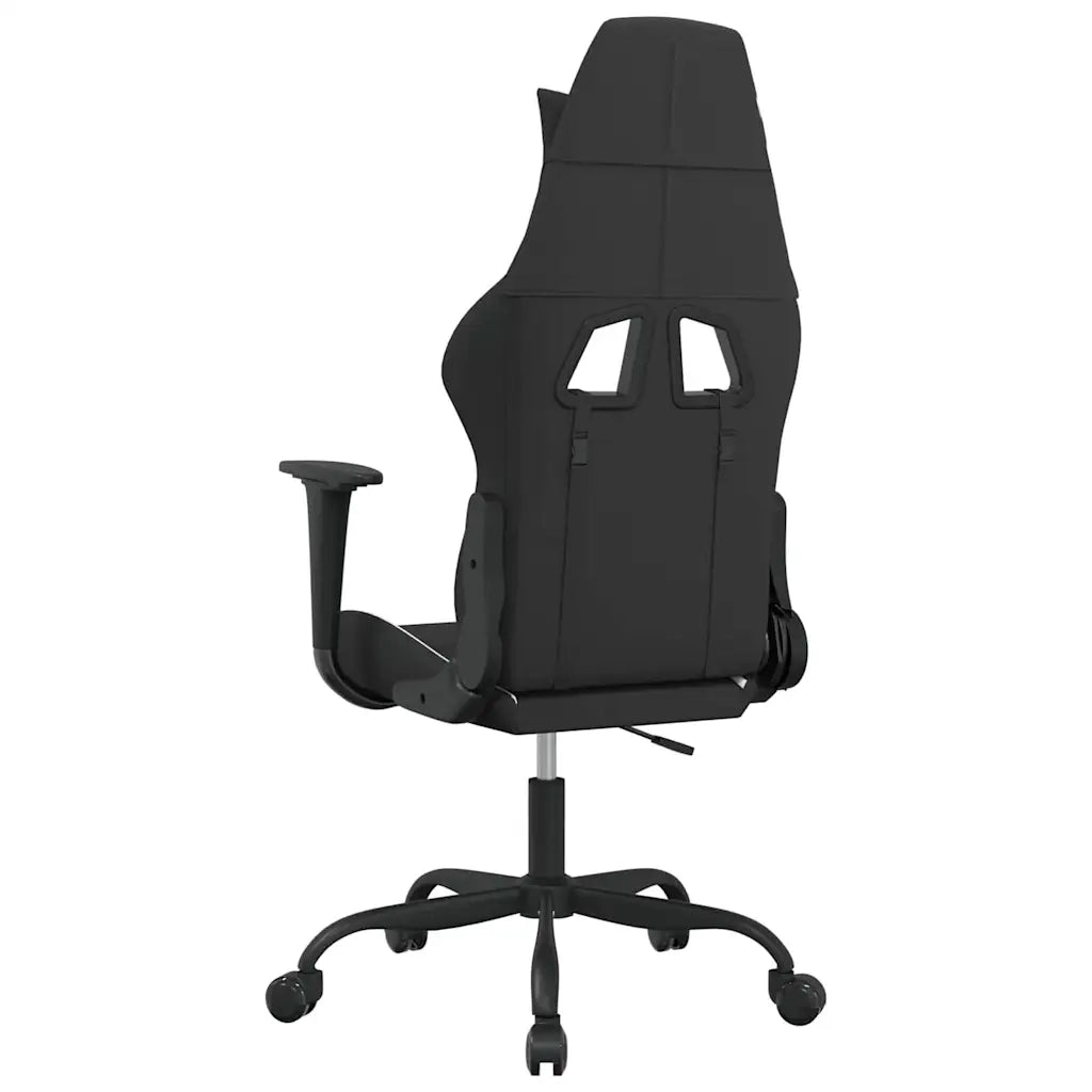 Sedia da Gaming Nero e Bianco in Tessuto 345477