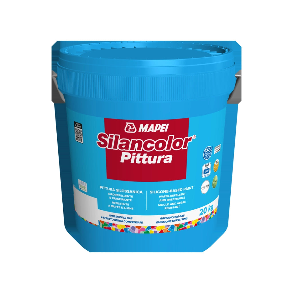 Mapei silancolor pittura zero base per tintometro silossanica esterni *** formato 5 kg, colore- base m - media, confe...