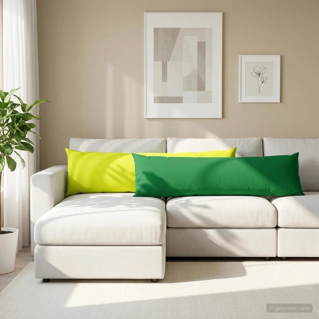 Cuscino con cuscino HEERLEN 2 pz Verde brillante. Poliestere 926232