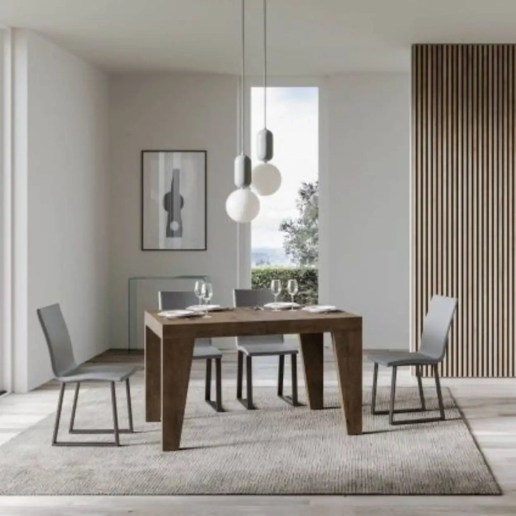 Tavolo allungabile 140/244x90 cm Naxy colore noce