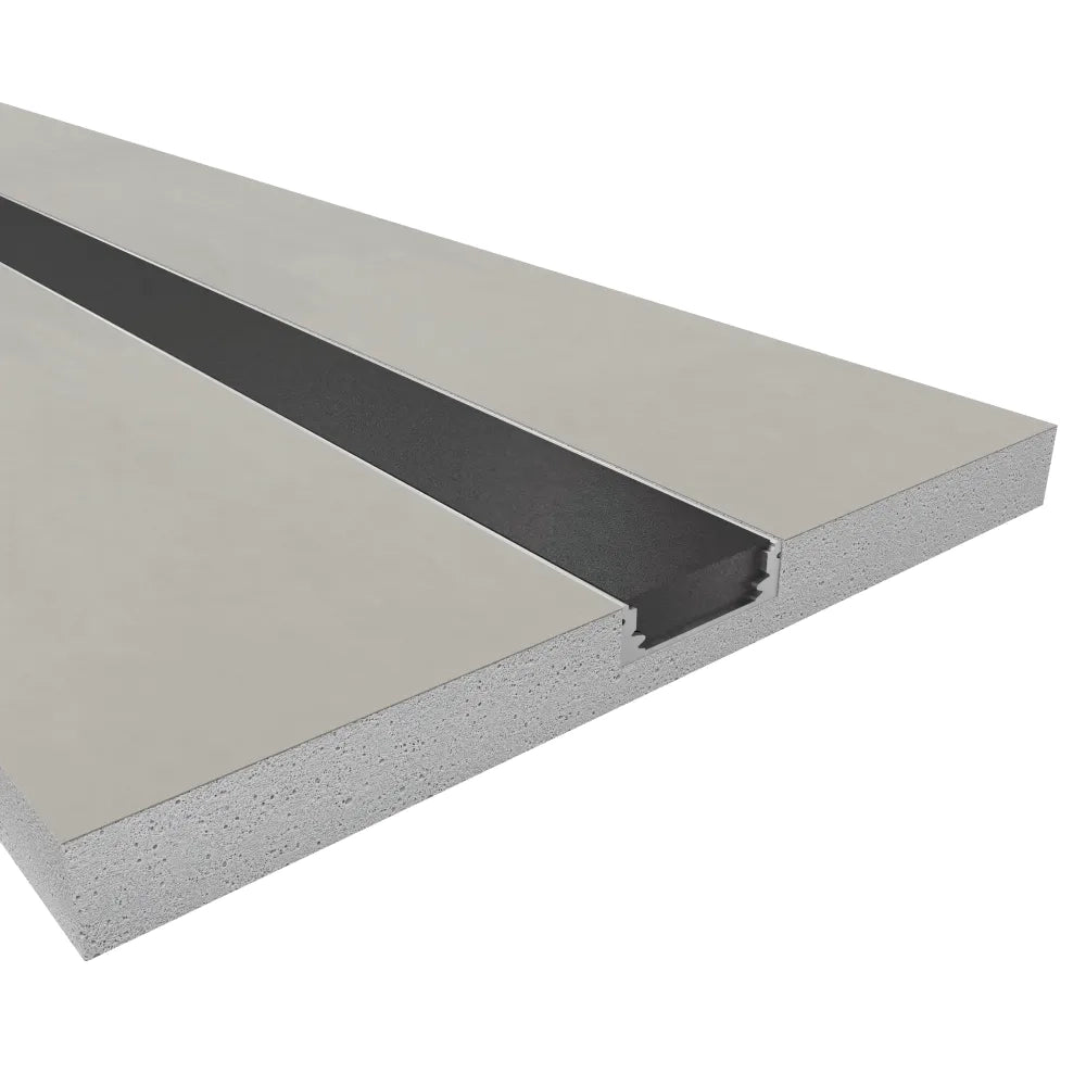 Cartongesso con profilo in alluminio integrato 1m