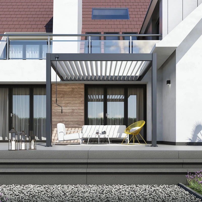 Pergola bioclimatica Ombréa VS 3x3M addossata – A&B V2