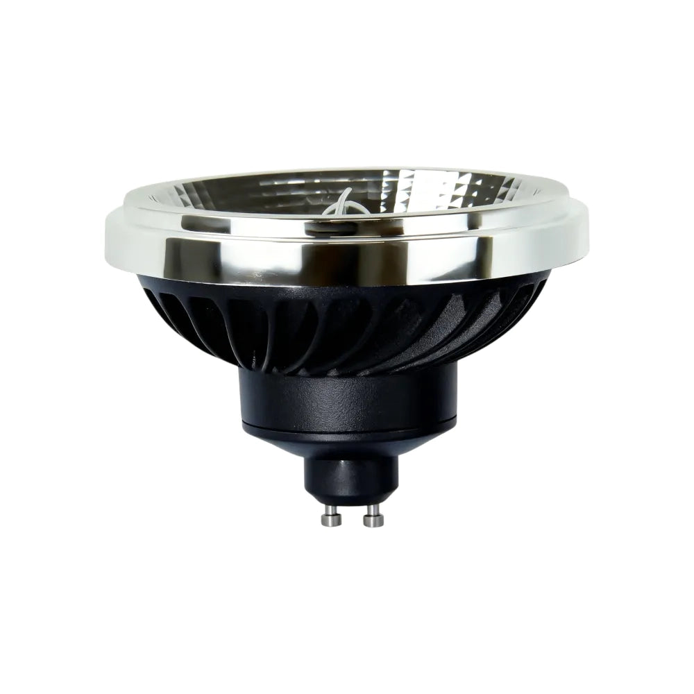 Lampadina LED AR111 nero 15W 1425LM IP20 bianco caldo 2700K