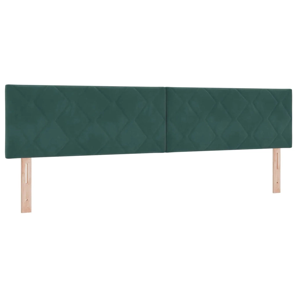 Letto con Box Spring, Materasso e LED Verde Scuro 200 x 200 cm 3452255