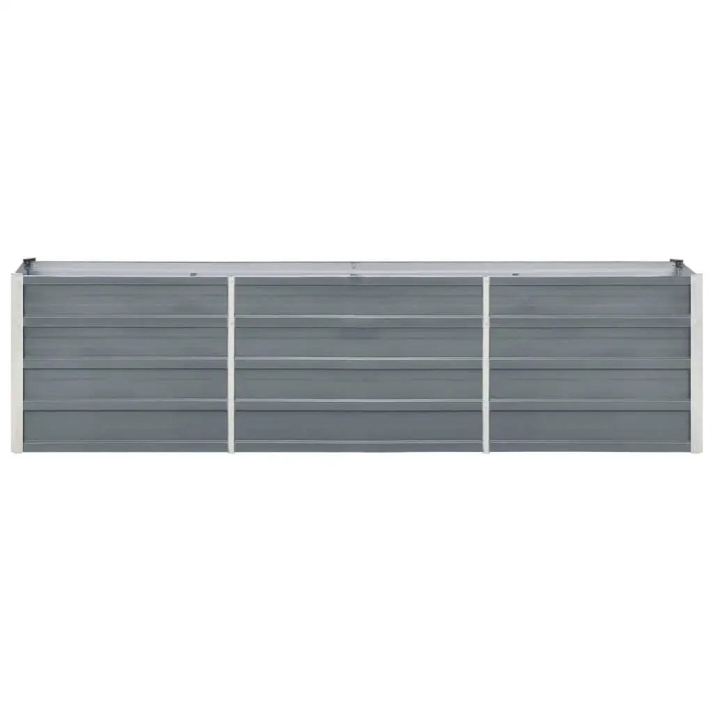 Letto Rialzato in Acciaio Zincato 240x40x45 cm Grigio 47044