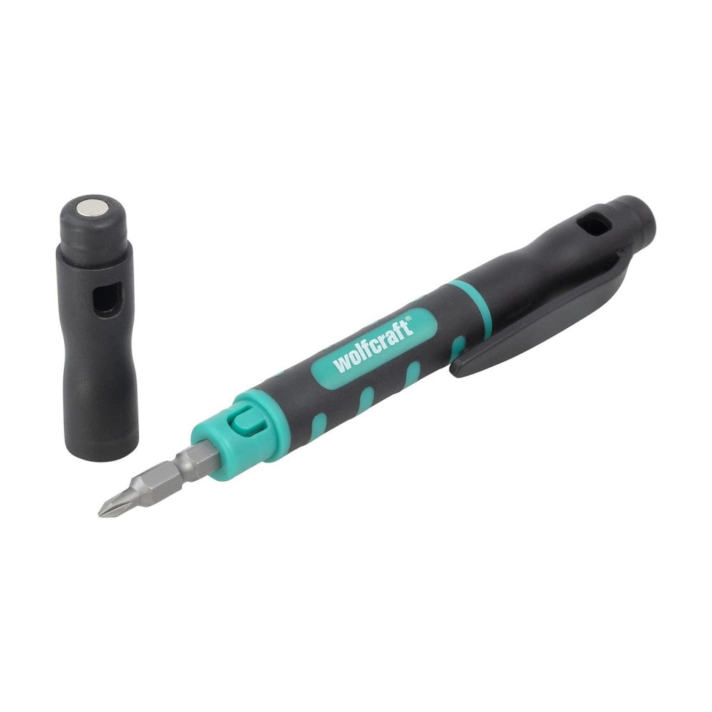 Wolfcraft Penna Portainserti Tascabile con Microinserti per Microviti – 8736000