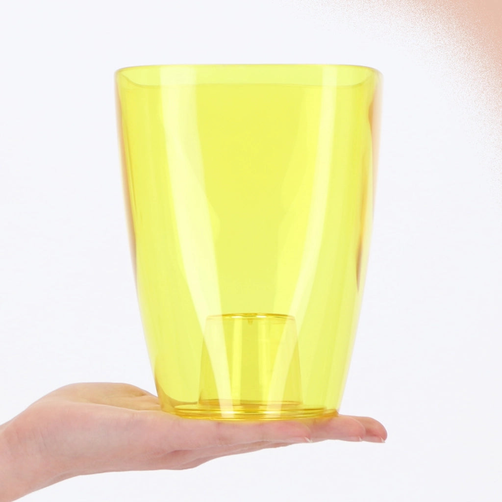 Vaso da fiori KADAX per orchidee, in plastica, giallo, tinta unita, 12 cm