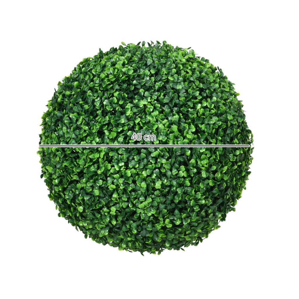 Set 2 sfere di bosso artificiali ULEVR ?40 cm verdi in plastica per interni ed esterni