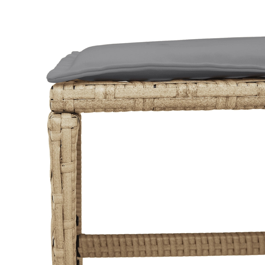 Set Pranzo da Giardino 13 pz con Cuscini Beige Misto Polyrattan 3211344