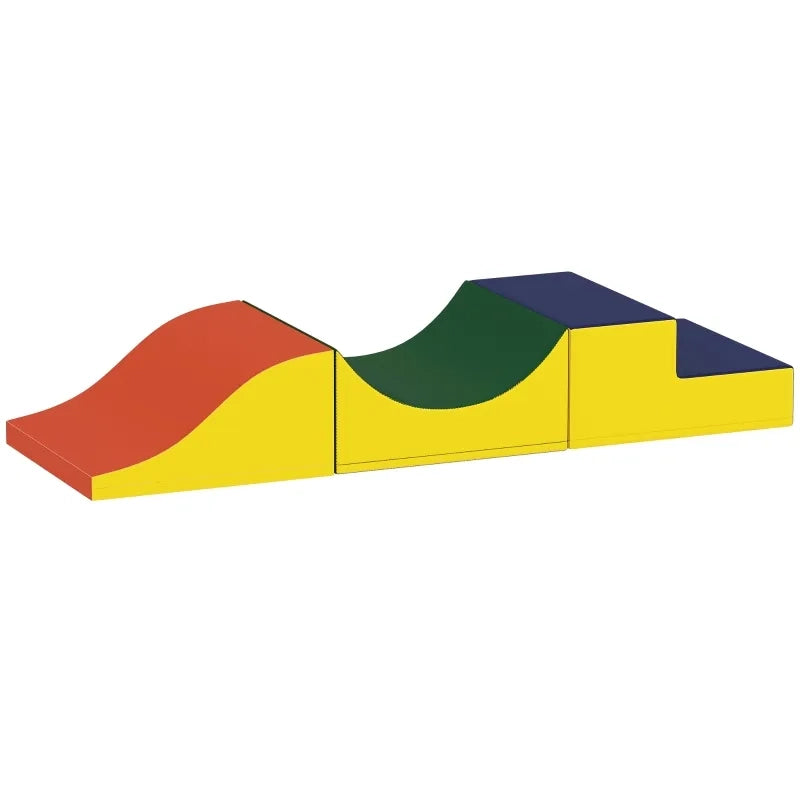 Set arrampicata e gattonamento 3 pezzi per bambini, pelle sintetica, schiuma, giallo