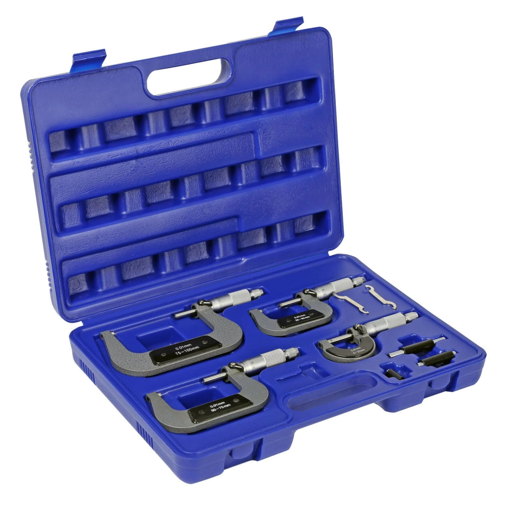 Set di 4 micrometri 0-100mm vite micrometrica micrometro esterno 16_0002763