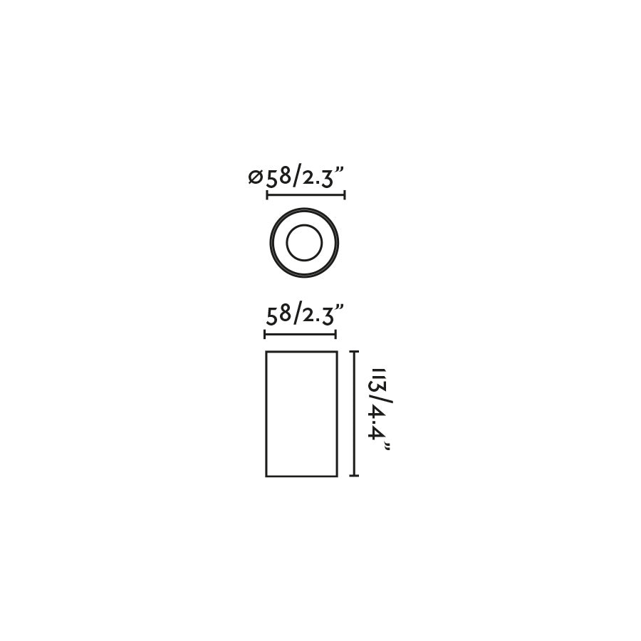PUK 58 Downlight bianca 30ø 3000K