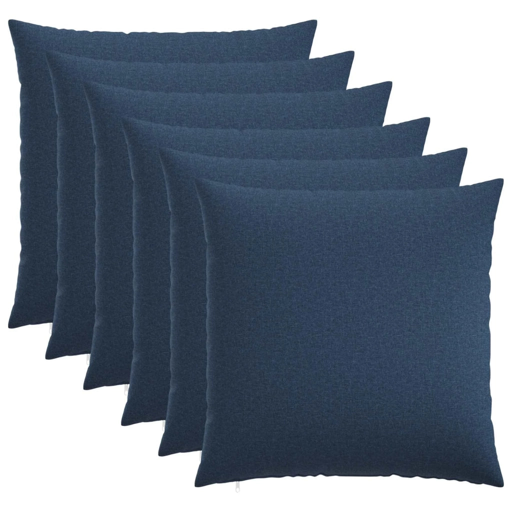 Federa 6 pz HEERLEN Blu 60 x 60 cm Tessuto 912528