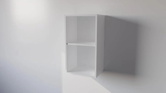 Pensile Cucina in Legno Nobilitato Bianco Mobile Alto con 1 Anta, Pensile Componibile Moderno Made in Italy (H60XL40XP32cm)