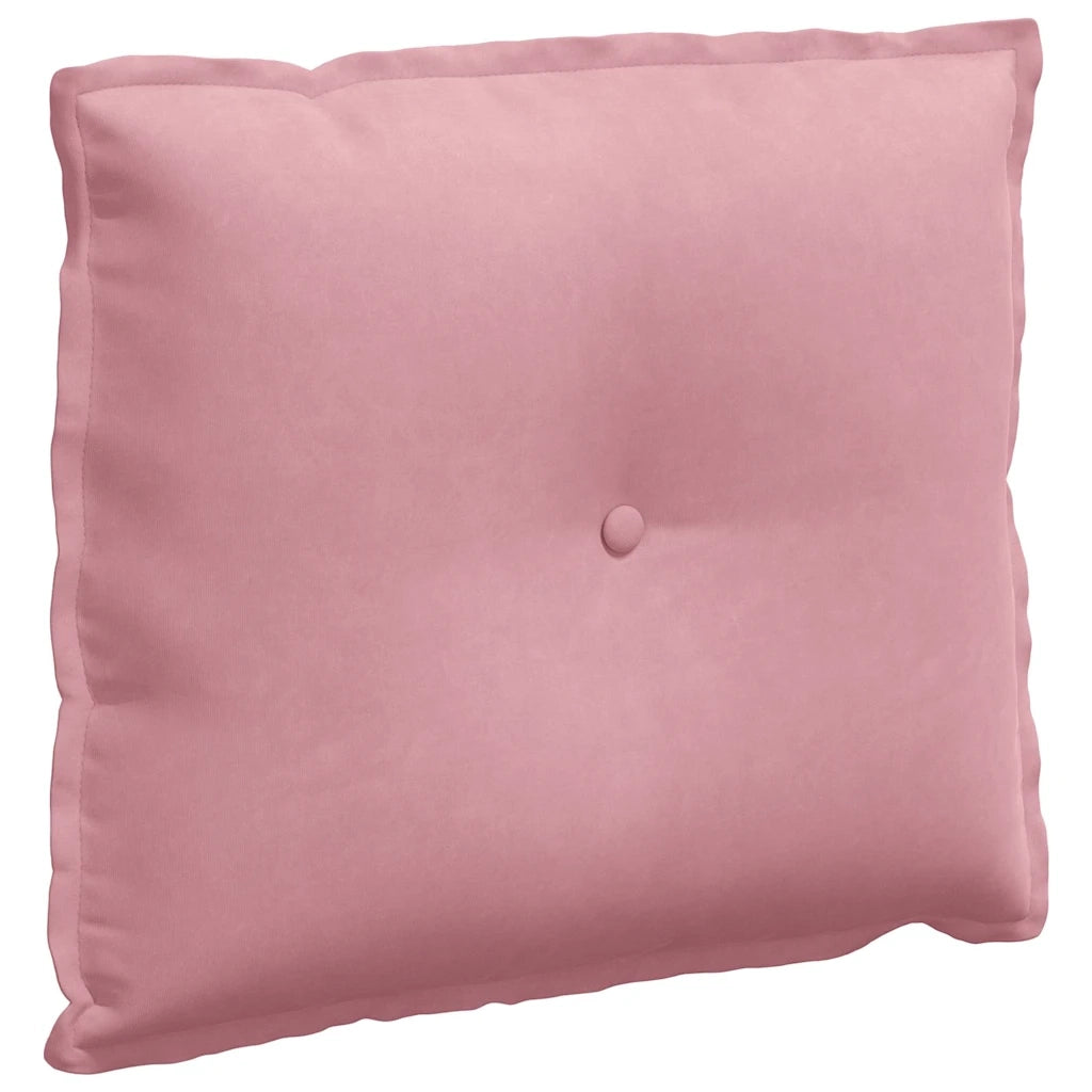 Cuscino per Schiena Rosa 60 x 50 cm Tessuto in Cords 42014679