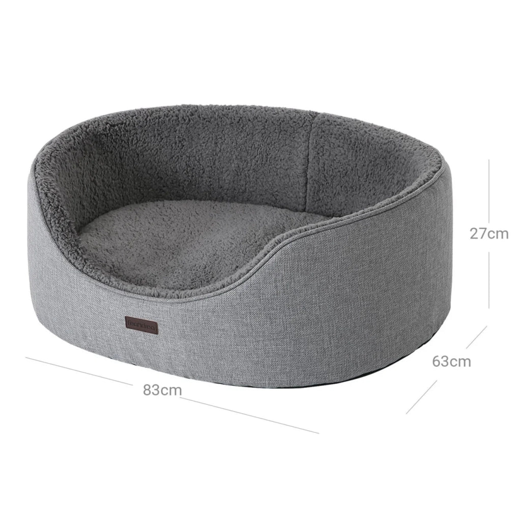 Cuccia per cane cuscino reversibile 83 x 63 x 27 cm grigio 12_0001226