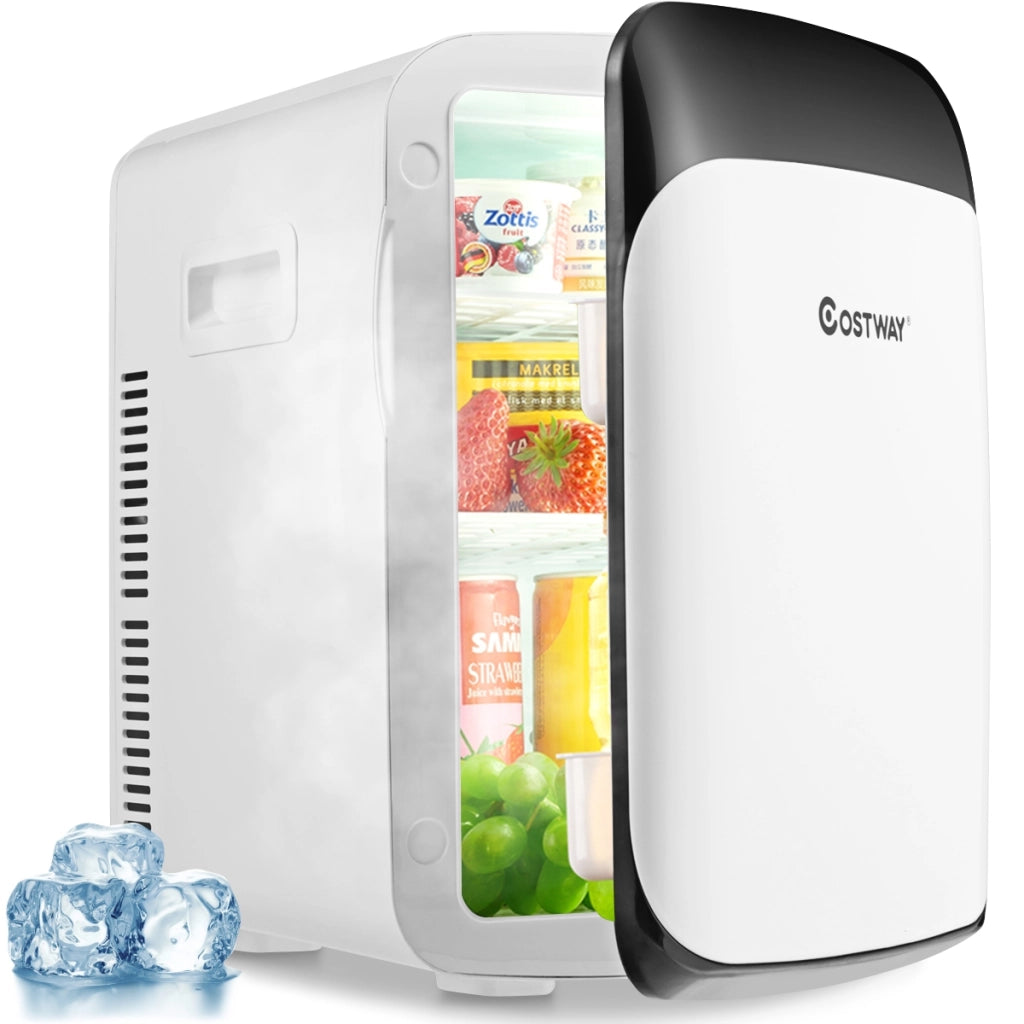 Mini frigorifero 2 in 1 compatto 15 L, Mini frigo portatile per auto a semiconduttore per bevande