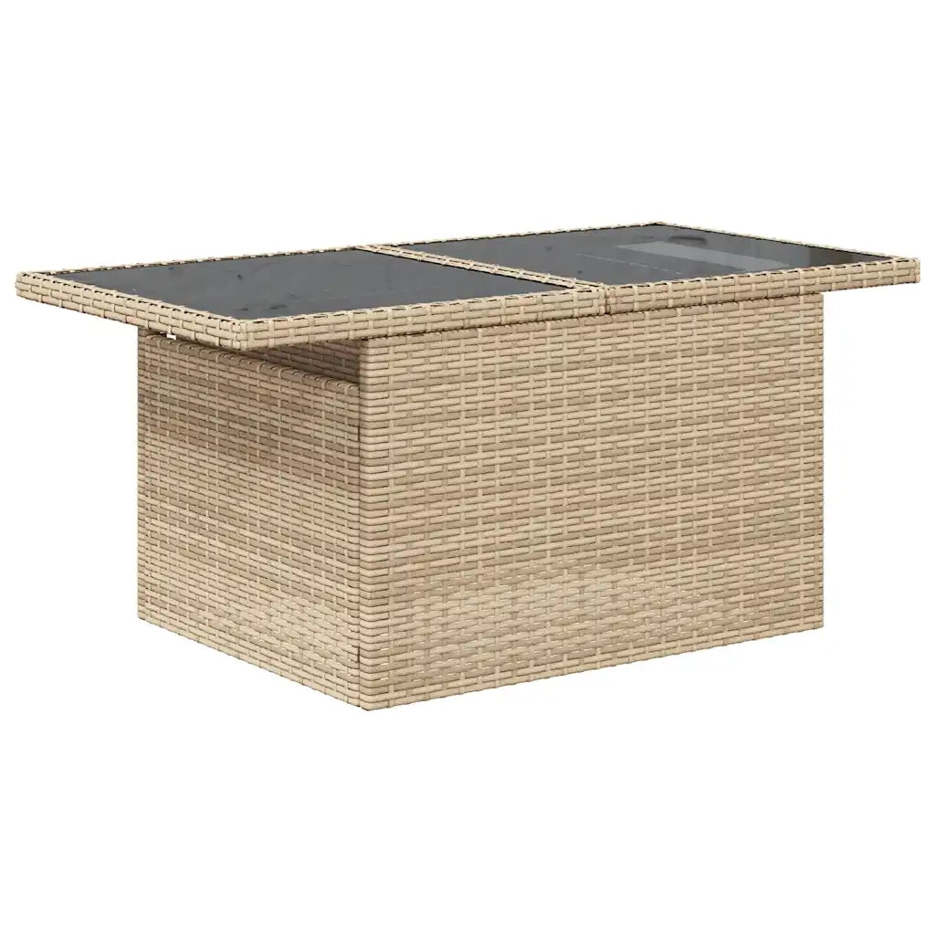 Set Divani da Giardino 7 pz con Cuscini Beige in Polyrattan 3274818