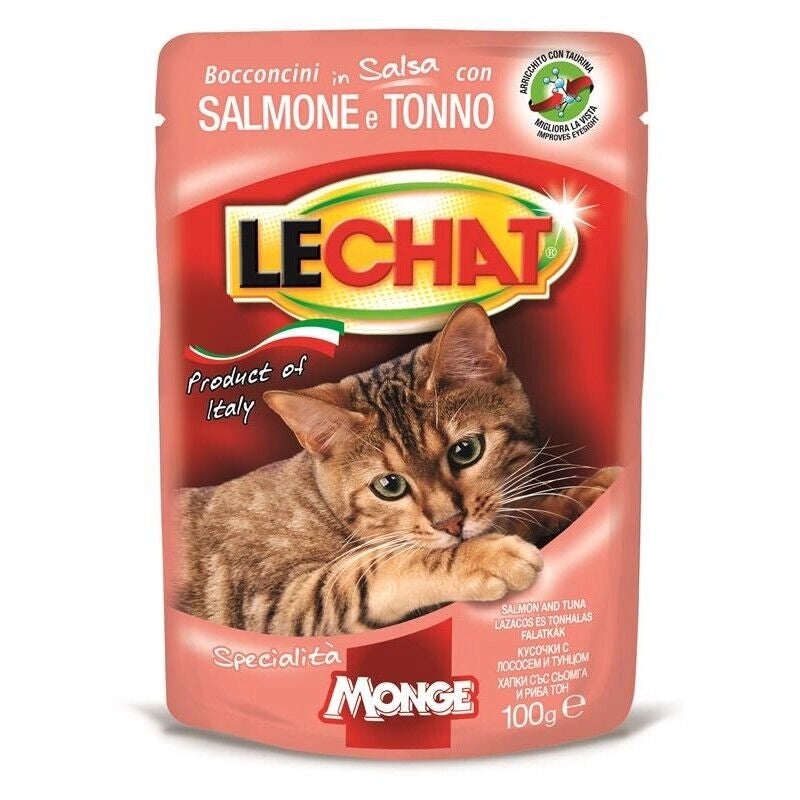 LECHAT BOCCONCINI IN SALSA 100 GRAMMI SALMONE E TONNO