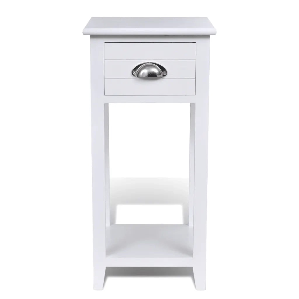 Comodino con 1 Cassetto Bianco 242040