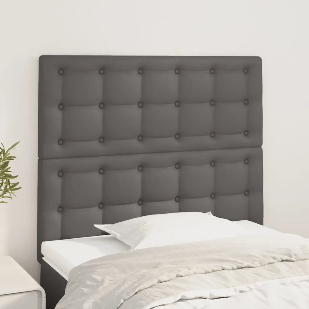 Testiera | Testata Grigio 80x5x118/128 cm in Similpelle