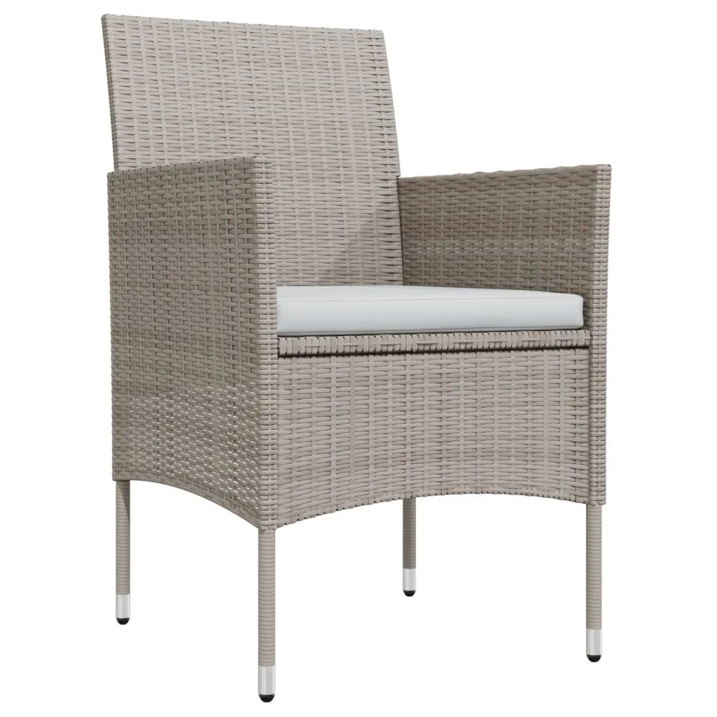 Set da Pranzo per Giardino 9 pz con Cuscini Beige e Nero 3099298