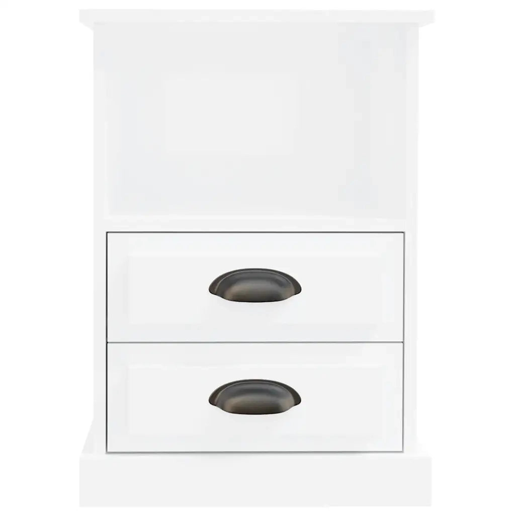 Comodini 2 pz Bianco Lucido 43x36x60 cm 816333