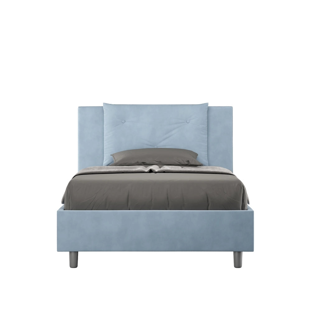 Letto 1 Piazza e Mezzo 110x190 cm Senza Rete Appia Azzurro