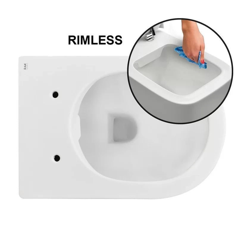 Vaso filo muro feeling rimless beige opaco