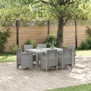 Set da Pranzo per Giardino 7 pcs Grigio chiaro Rattan Polt 3378569