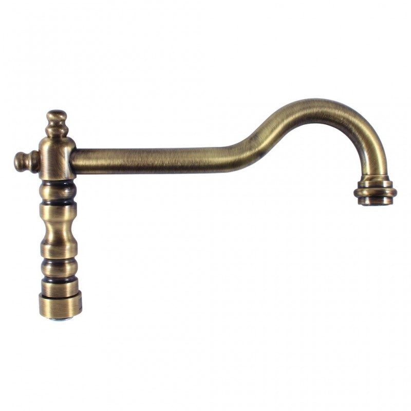 Rubinetto rubinetto in bronzo retrò con manico in ceramica