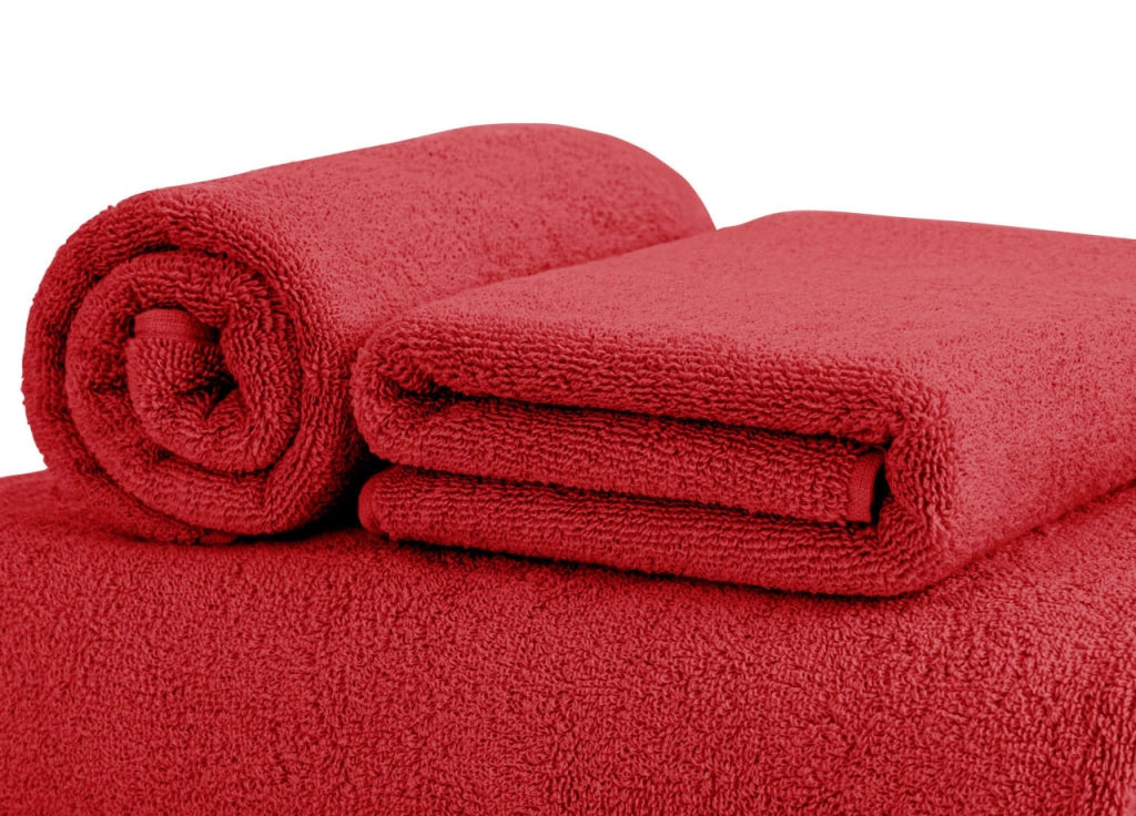 Asciugamani Salvietta Bagno In Morbida Spugna Modello Sophie Colore Rosso Cherry - Ospite - Cherry