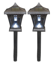 HIGH-TECH SET DI 2 LAMPADE SOLARI 11 X 11 X 43 CM COLORE NERO