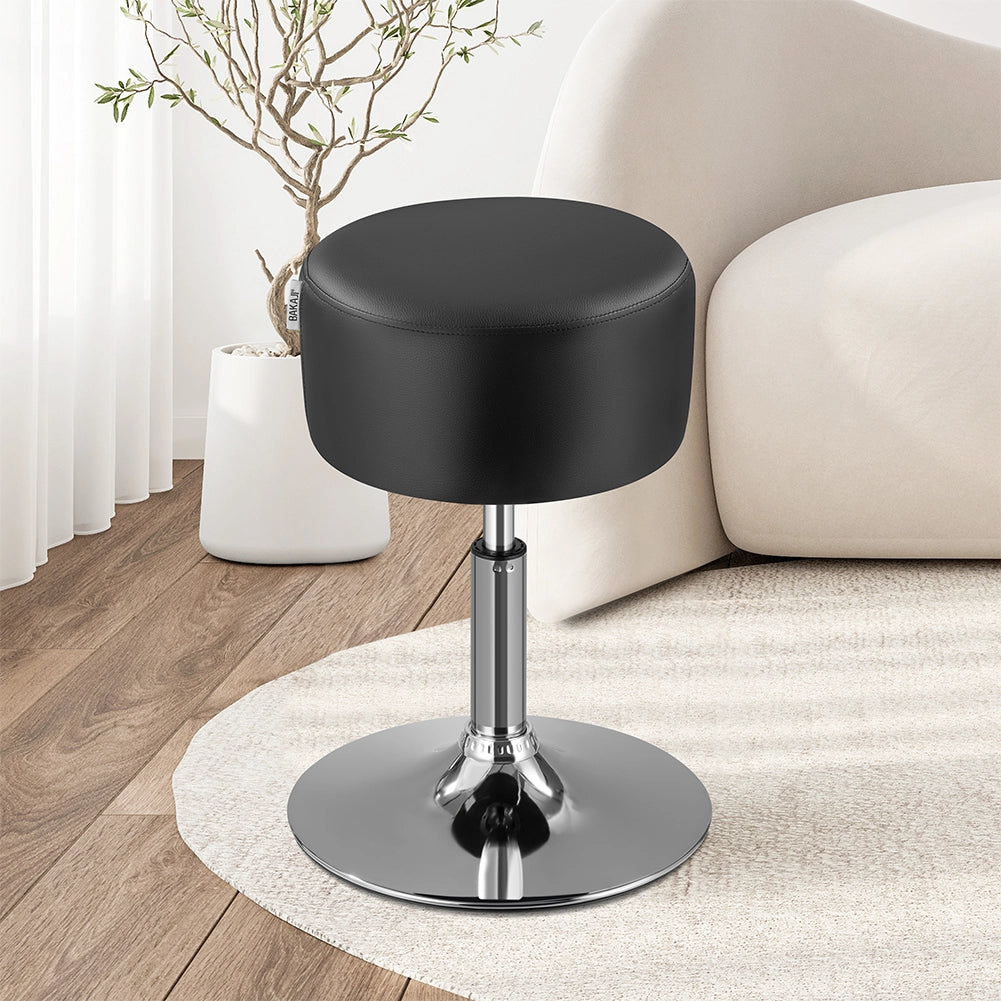 Sgabello Make Up Toeletta Seduta Comoda Sgabellino Rotante Nero Portata 130kg