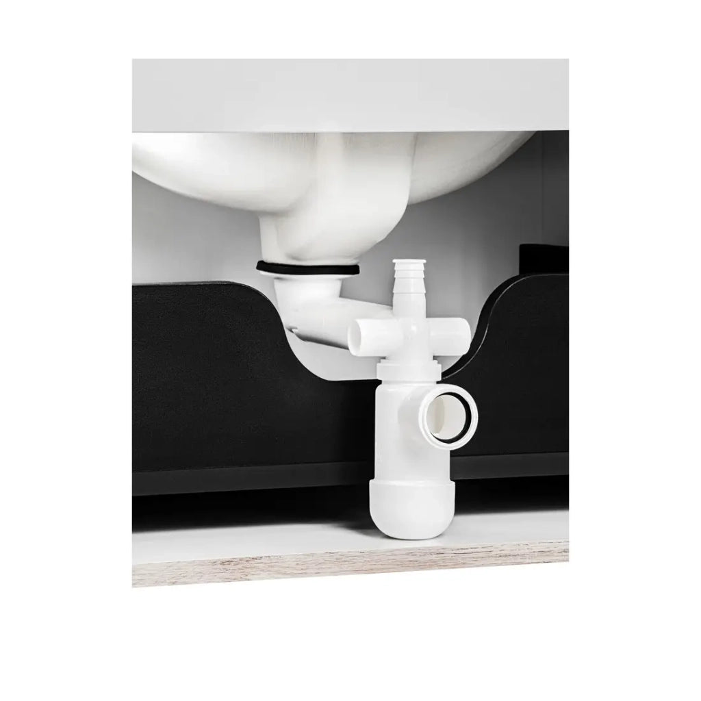 Sifone corto salvaspazio con piletta click clack cromata
