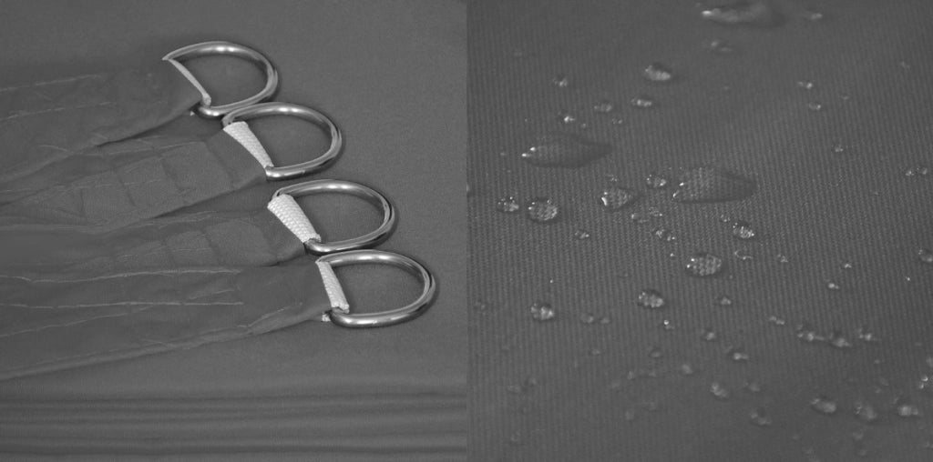 AIO FACTORY 5x5 m Vela Ombreggiante Impermeabile Grigio Scuro - Protezione Solare da Giardino