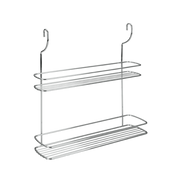 Mensola 2 Piani Porta Spezie Cromata Cm 35X9X38 - Metaltex