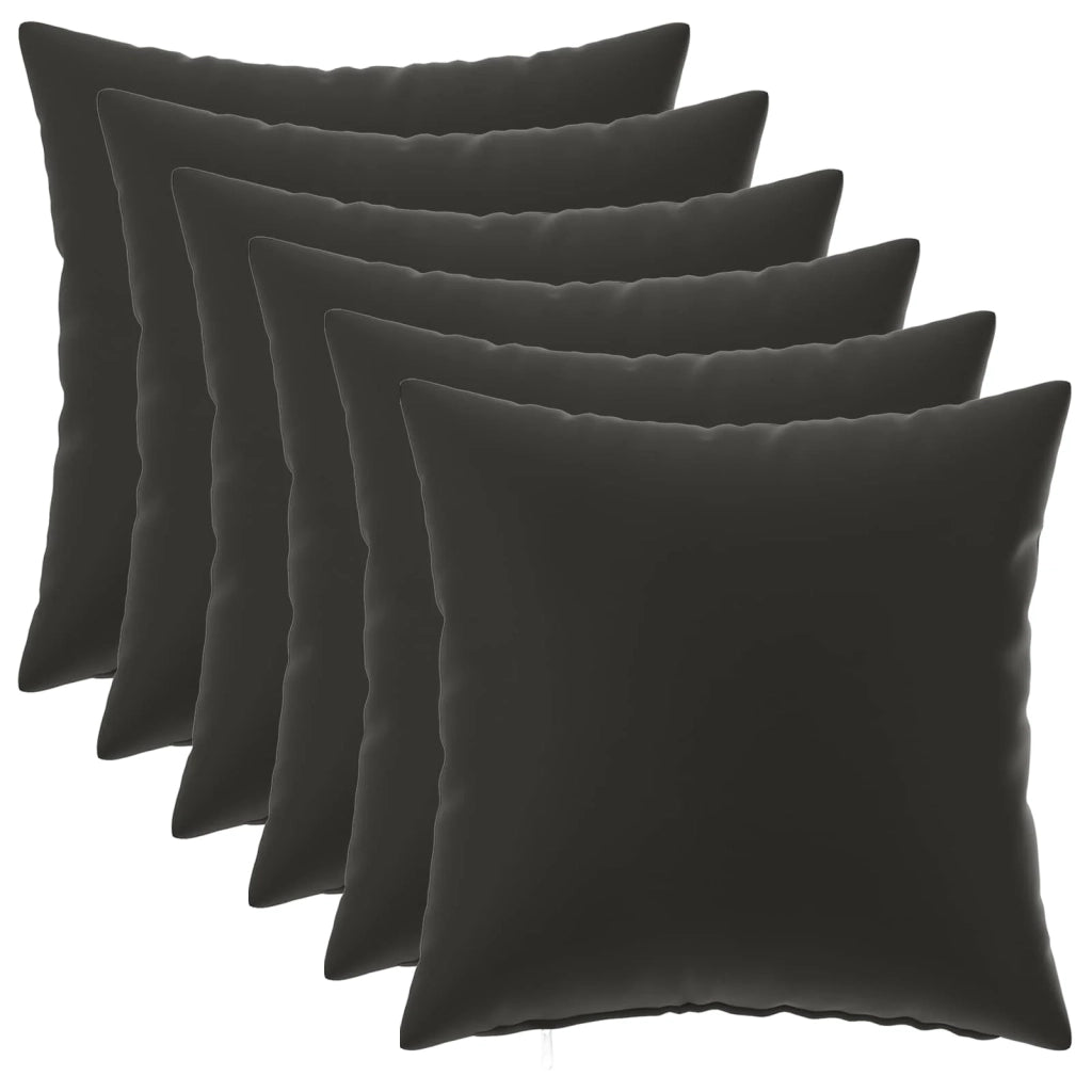 Federa 6 pcs HEERLEN Nero 35 x 35 cm Poliestere 908150