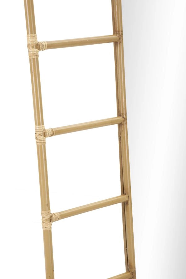 Specchio da Terra Panama 77,5x3,3x151 cm in Ferro e Plastica Marrone