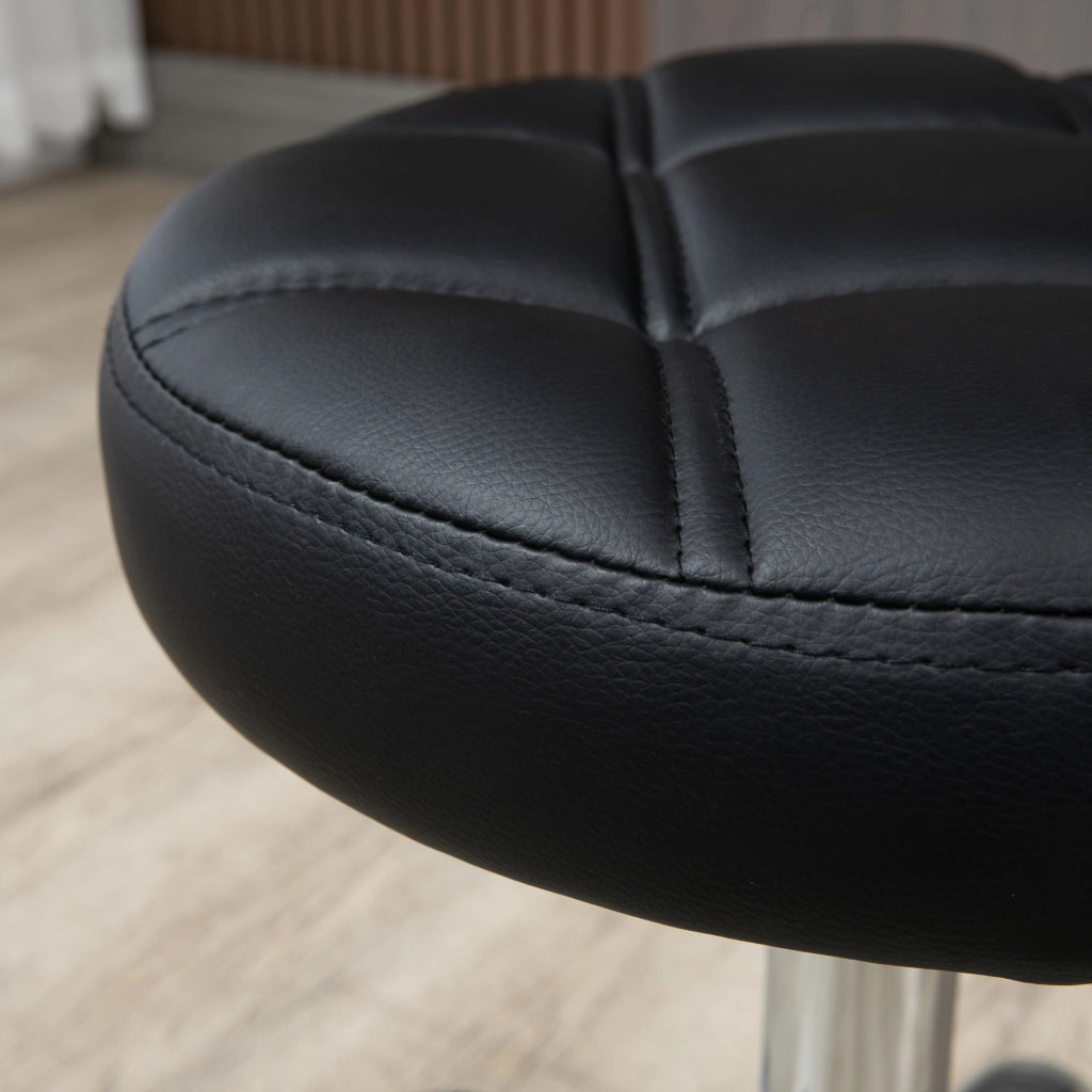 SGABELLO Girevole Regolabile Ø35,5x48-63 cm Nero Set da 2 pezzi