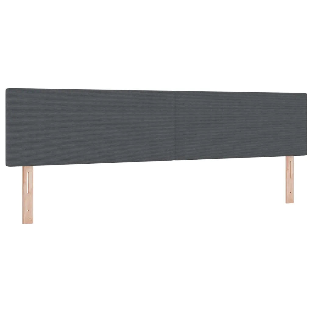 Testiera | Testata Grigio scuro 200 cm Tessuto in Cords