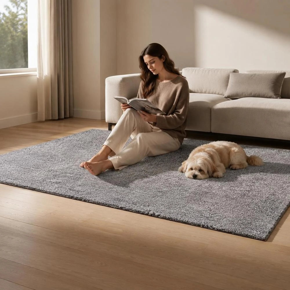 Carpet Tiles 18x18 Inch, 10 Pack Peel And Stick Carpet Square Rug, Self Adhesive Commercial Floor Soft Padded For Seamless Cover 22.5sq.ft, Easy DIY Replacement For Living Room Office, Gray