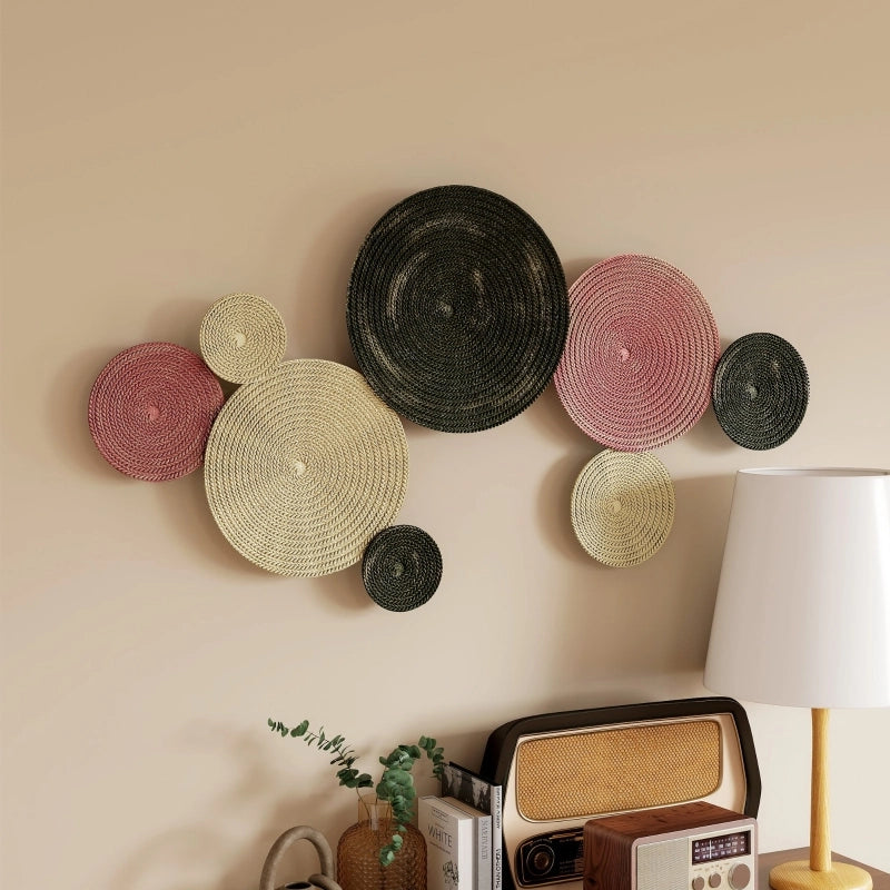 Desviae Decorazione da parete con 8 dischi in metallo verniciato bronzo 110 × 7 × 58 cm per interni