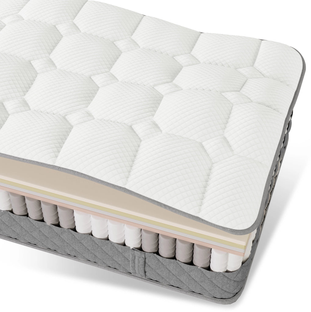Letto matrimoniale 160x200 con contenitore LED USB-C e materasso