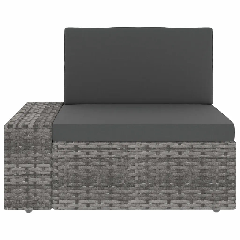 Set Divani da Giardino 5 pz in Polyrattan Grigio 3054606