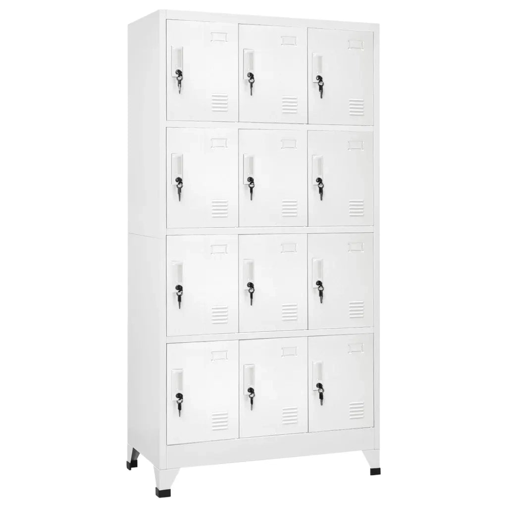 Armadietto a Chiave con 12 Scomparti 90x45x180 cm 244476